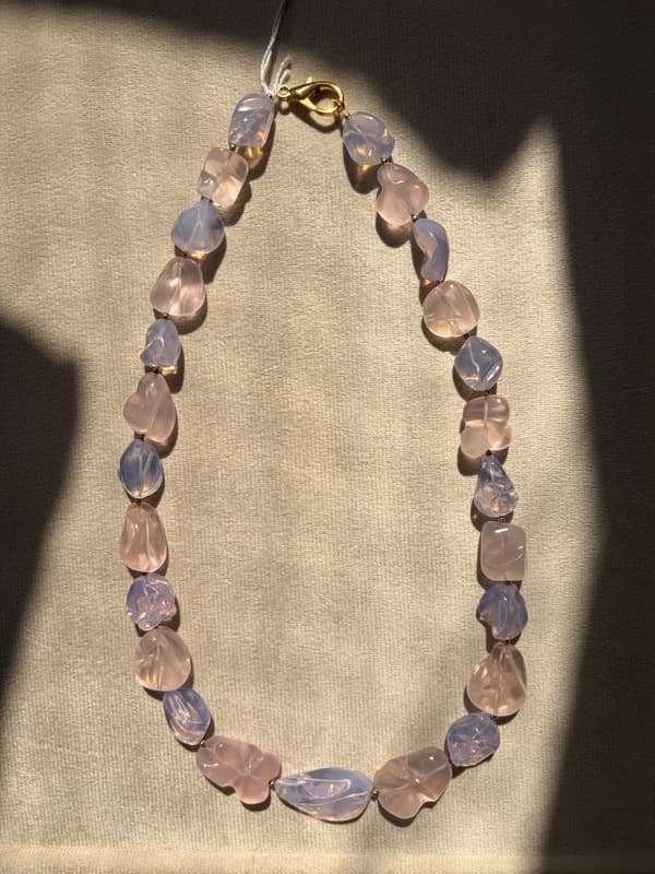 Rose Quartz & Rose De France Amethyst